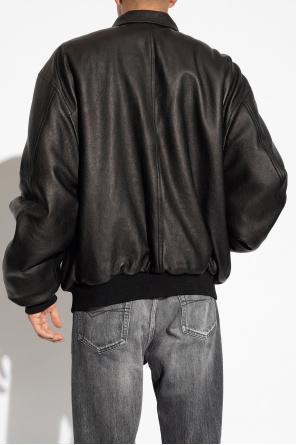 Balenciaga Leather bomber jacket